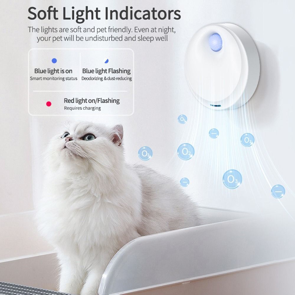 Air Rechargeable Odor Cat Pets Purifier Deodorizer Cleaner Smart Deodorization