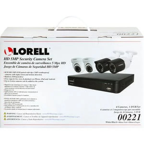 Video Security 5 Megapixel Recorder, Camera Lorell System Digital Weatherproof