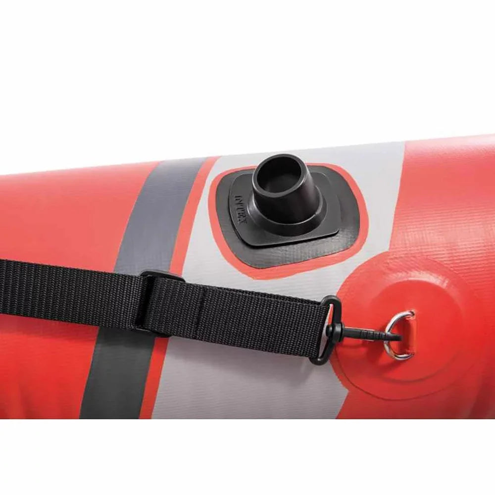 Red Inflatable Excursion (3 Vinyl Pro with & Pump, Oars Pack) Kayak 2 Person