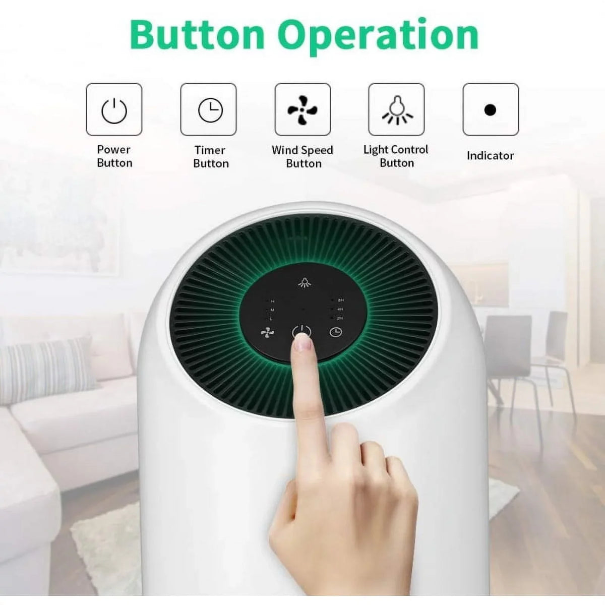 H13 Portable AP2201I Air Allergy Smoker 26dB MERV17 Asthma Sq.ft) Quiet Honati Purifiers Pets Fillo and (199 for
