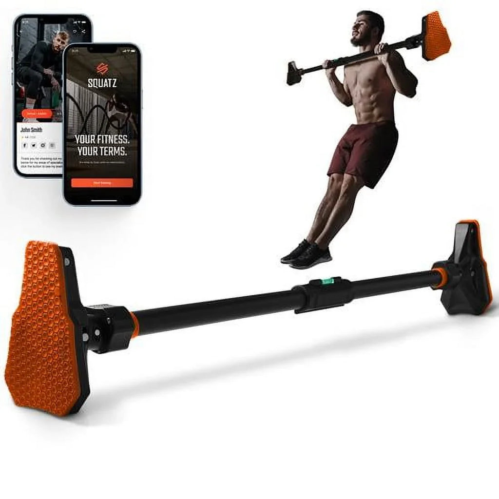 black 37 Pull-up SQUATZ to color 56 Bar ,orange -Adjustable 48” inches, Width and Adjustable