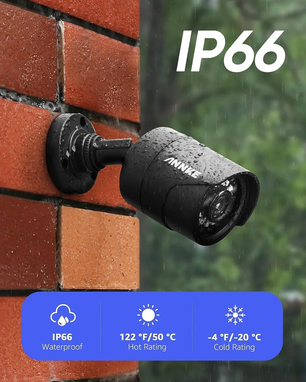 Vision Surveillance Black Not CCTV Clear Use, Bullet Wired AHD/TVI/CVI/CVBS, Night ANNKE 4-in-1 On 100ft Included) Camera Cam, - Indoor/exterior (Power 1080p E200 Analog Adapter Add for Video Security Camera