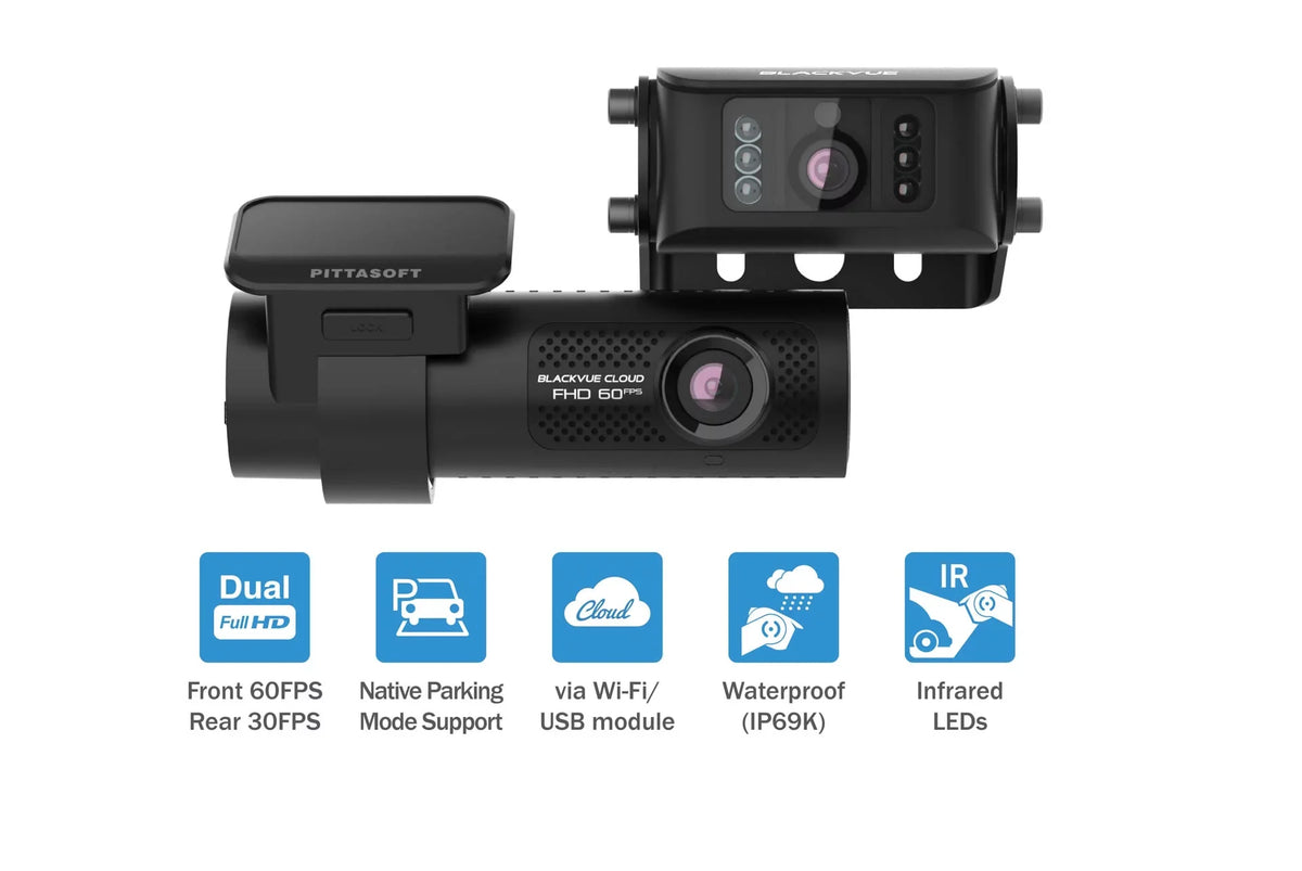 WiFi Exterior Card 256GB Cloud-Ready + 1080p With 60FPS DR770X-2CH-TRUCK GPS & | Front Cam Dash Waterproof BlackVue