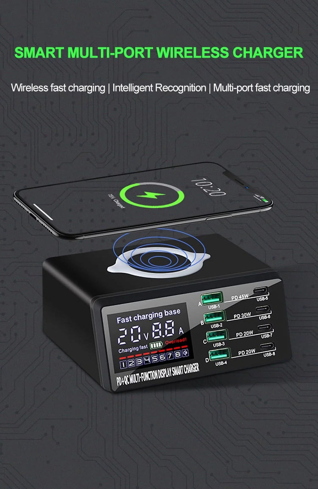 Charger Xiaomi RIWPKFH Charger 13 PD Wireless 110W 12 Huawei Fast Charger C Station 11 Charging iPhone Phone Adapter USB For USB