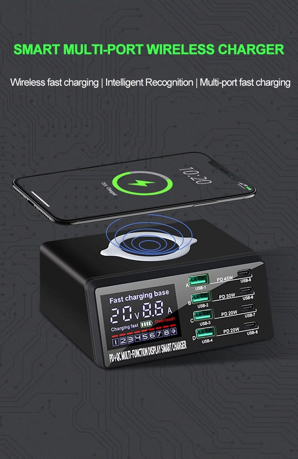 Charger Xiaomi RIWPKFH Charger 13 PD Wireless 110W 12 Huawei Fast Charger C Station 11 Charging iPhone Phone Adapter USB For USB