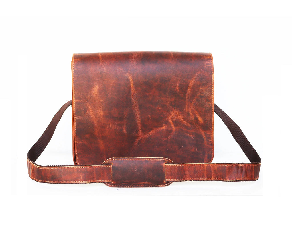 gift iPad MacBook briefcase men shoulder distressed Handmade office bag for Leather satchel bag for bag