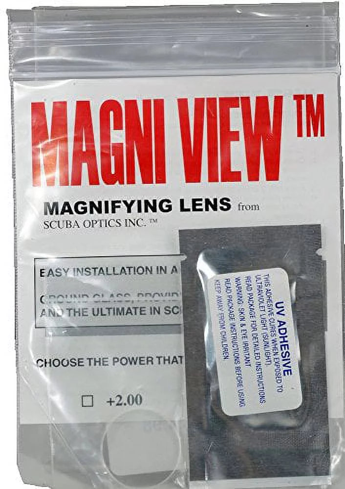 2x and Lens Scuba for Divers liquid Sports MAGNI-VIEW Mask Great Magnifying