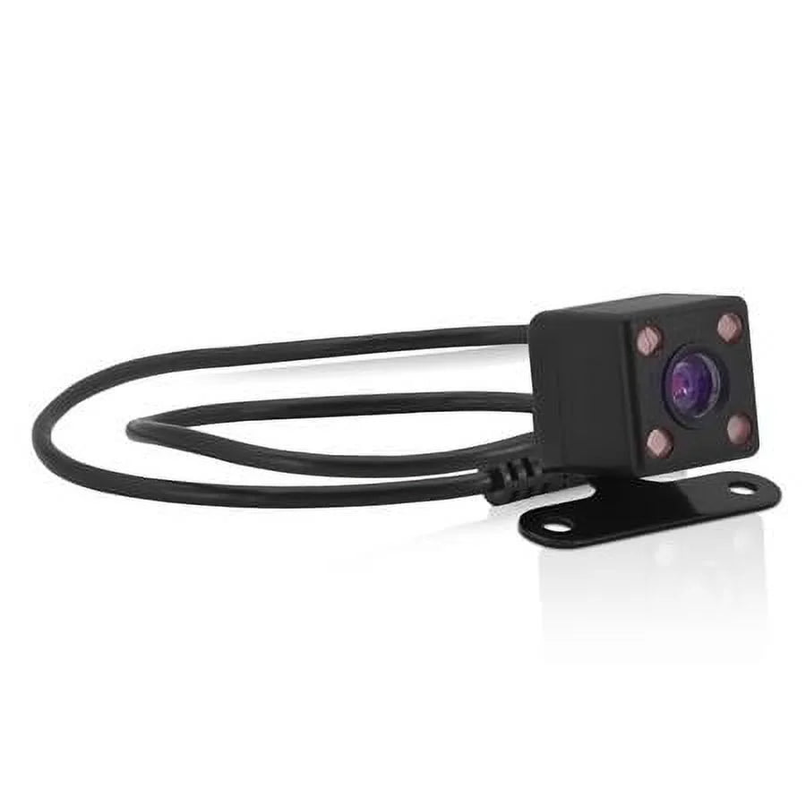 3-Channel Rear View MNCD245T Camera Screen Dash and Full with 2.45" HD Recording, Black Front LCD