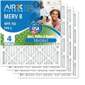 Made 5 USA FPR 4 HVAC Filter Electrostatic by Filter AIR. Premium MPR & Air 8 Comparable FILTERS Conditioner AIRX Pack AC 16x16x1 Pleated CLEAN Air MERV WICKED to 700 Furnace Filters 16x16x1