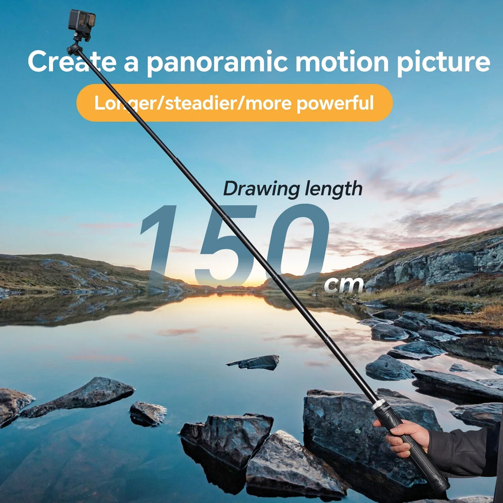 10 Insta360 Selfie Osmo 7 For 12 8 Selfie 1.5M 6 DJI Action 360° Tripod Stick GoPro 11 Rotation 9 Hero Stick Foldable 5