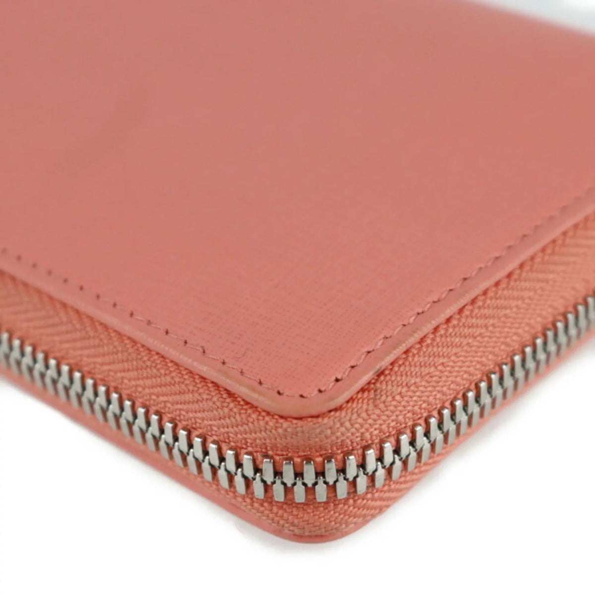 zipper leather long wallet Pre-Owned round BALENCIAGA (Good) essential Balenciaga 519641 pink salmon