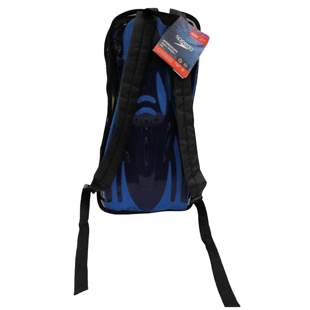 dimension Bag w/Carry 9-13 Speedo + L/XL Set Fin Snorkel Hydroscope Shoe Mask Adult +