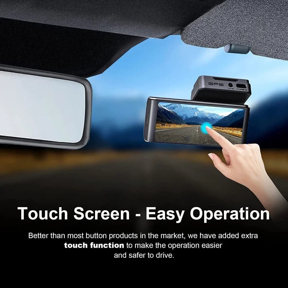 JOMISE 170° Dash Cam 4K Night Rear Vision GPS Front G-Sensor Wi-Fi Full HD Cars Camera Dual