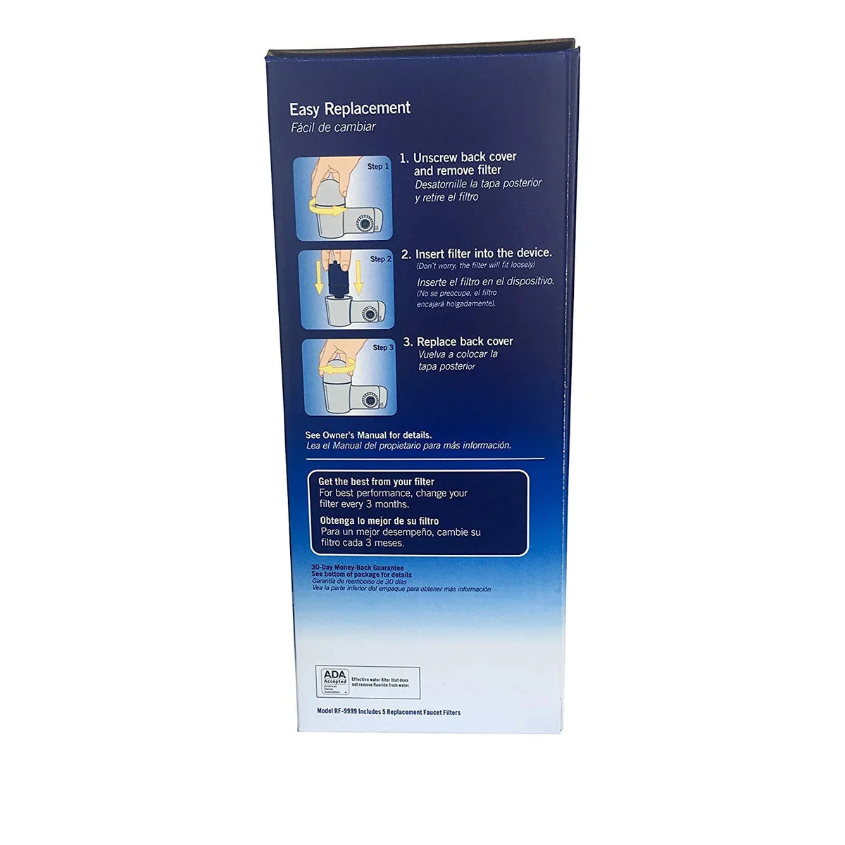 Filter, Replacement PUR Mount liquid Blue, 5 Pack Faucet