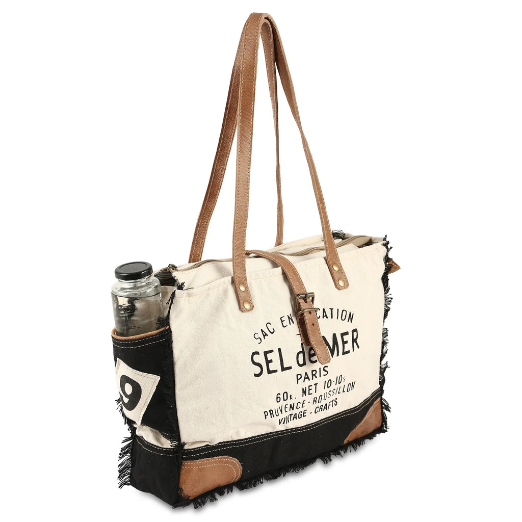 hand mer bag canvas upcycled radiant canvas upcycled Vintage crafts bags leather tote de bag sel bag