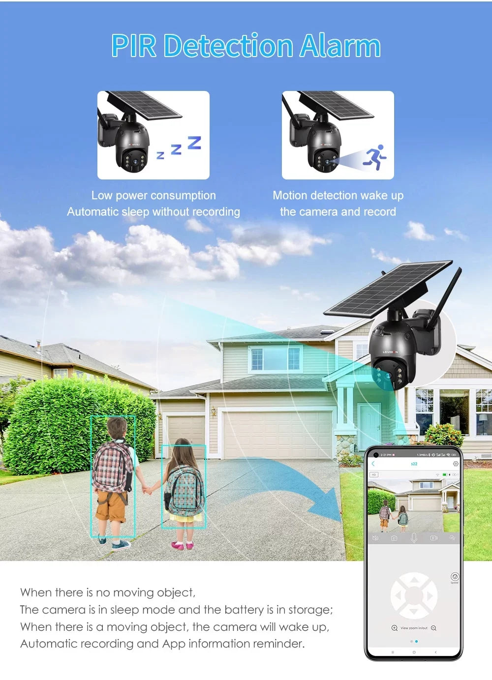 Wireless Powered Solar Camera Battery 4MP exterior Security System PTZ LS Camera Wifi VISION