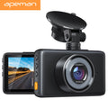C450 FHD APEMAN Wide 3" Parking Car Dash 170° 1080P Angle Monitor, Screen, Camera Black Cam
