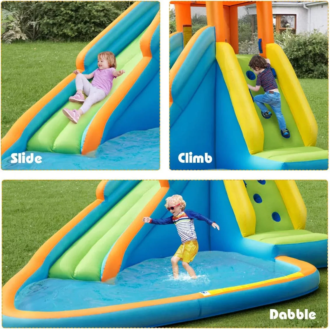 Giant Blow liquid for Park and Cannon, liquid Big Adults liquid Backyard up liquid Pool, Hippo Slides Kids Blower, Inflatable Kids Slide, exterior Slide, 740w Themed for Indoor Splashing w/Long