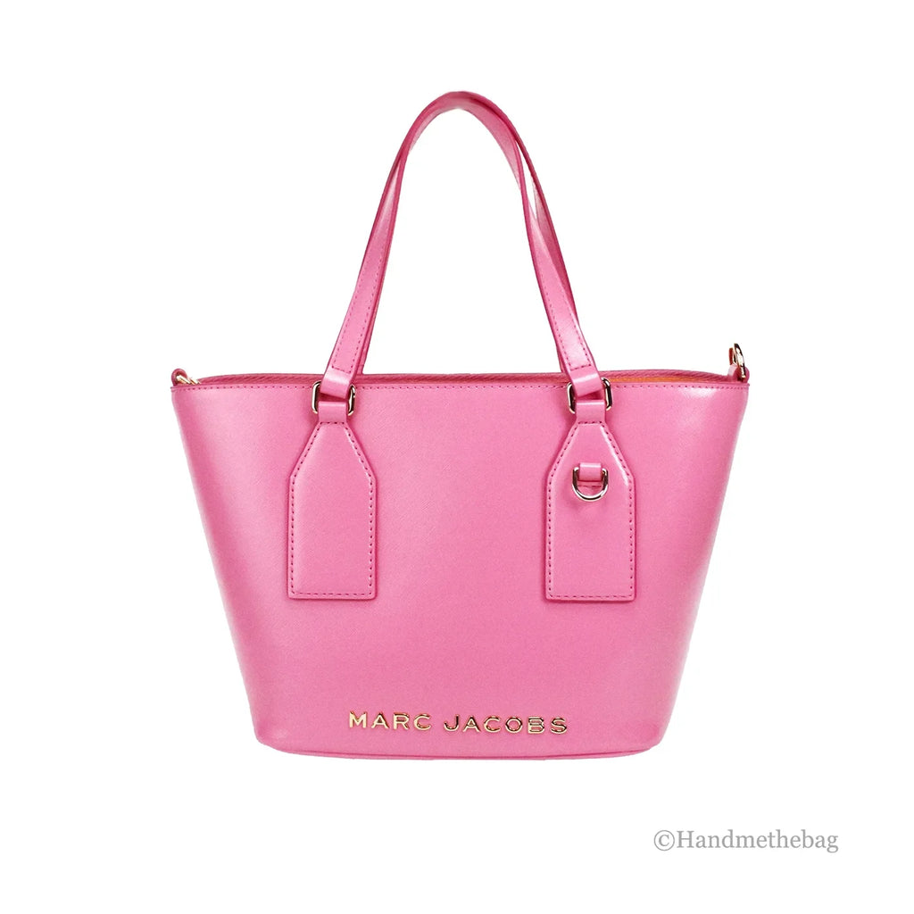 Small Marc Leather Saffiano Tote Bag Candy Jacobs Pink Crossbody