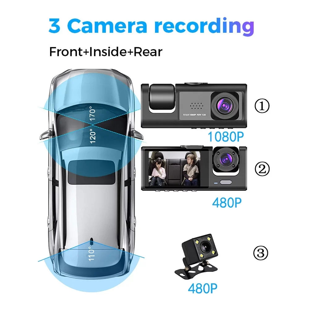 with Dash Safety Auto Recorder Driving WiFi, Clear Video ammoon Car Camera 3 for Cam