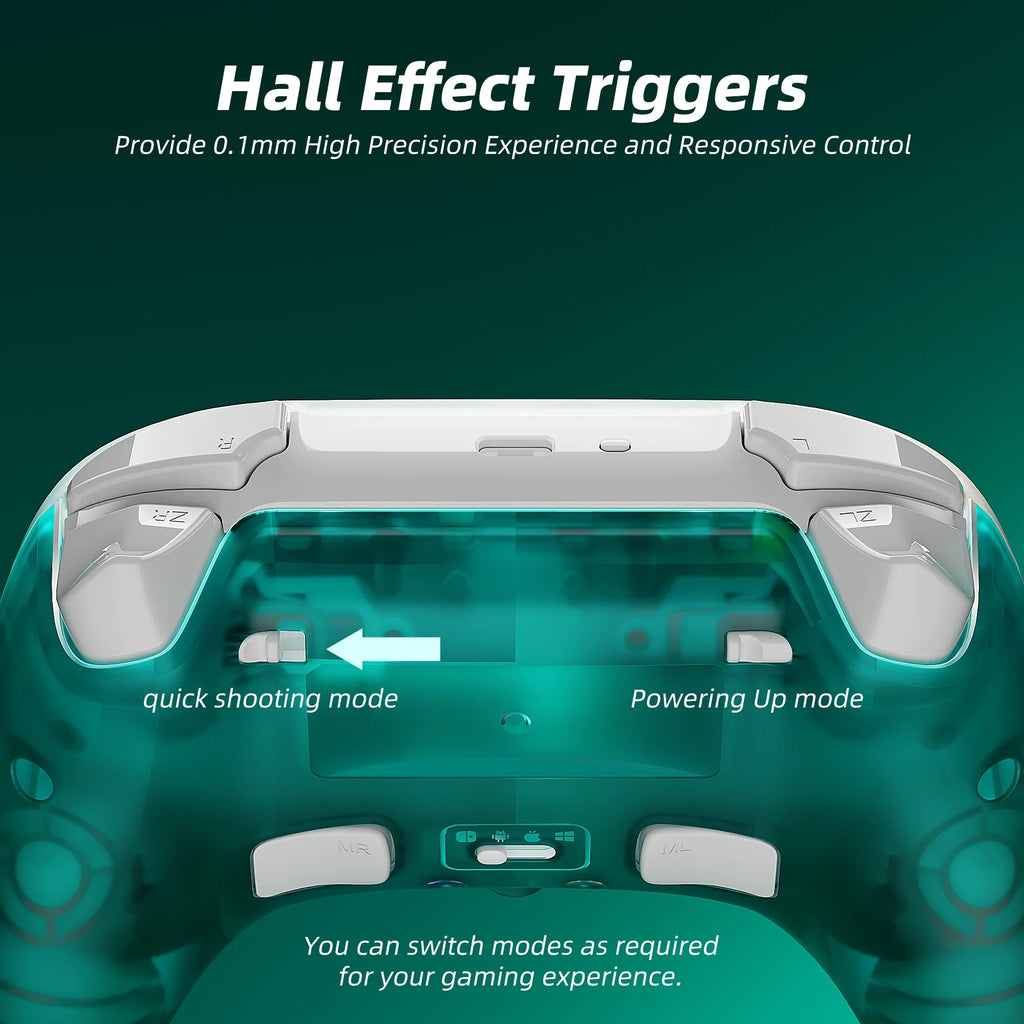 Game & Super Disc Pro Hall with Controller Mario 2 Green Nintendo and Switch Joysticks for Upgraded Triggers Switch/PC/IOS/Android/Steam Maker Effect