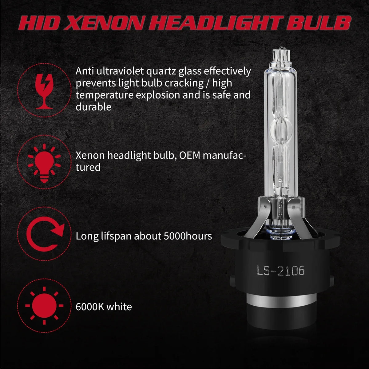Bulbs Low ES350 2012 Headlight 2X 2011 6000K Lexus 2009 Hid 2010 Beam 2015 White 2014 for 2007 D4S 2013 2008