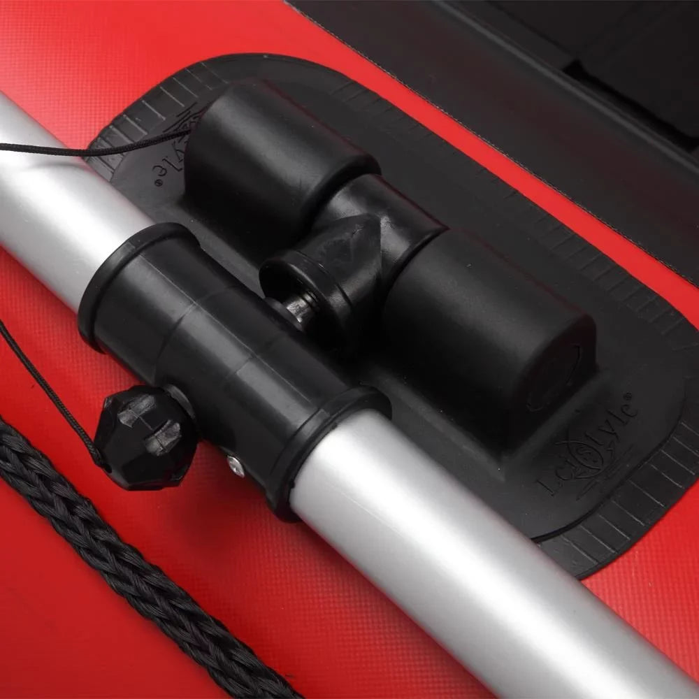 Campingsurvivals Oars with 10ft Rafting Inflatable Air Boat, Thickened and Boats Red/Black Pump,
