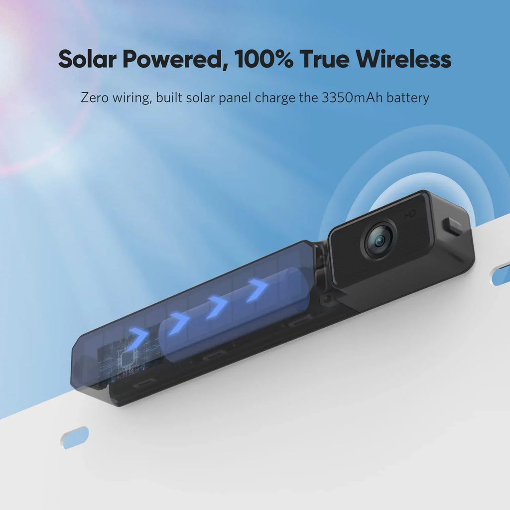 Camera Backup Camera Solar IP69K Truck, Cameras Wireless with Rear Waterproof View System 1080P Van, RV Reverse for Under 2 Cameras, 33FT Wireless