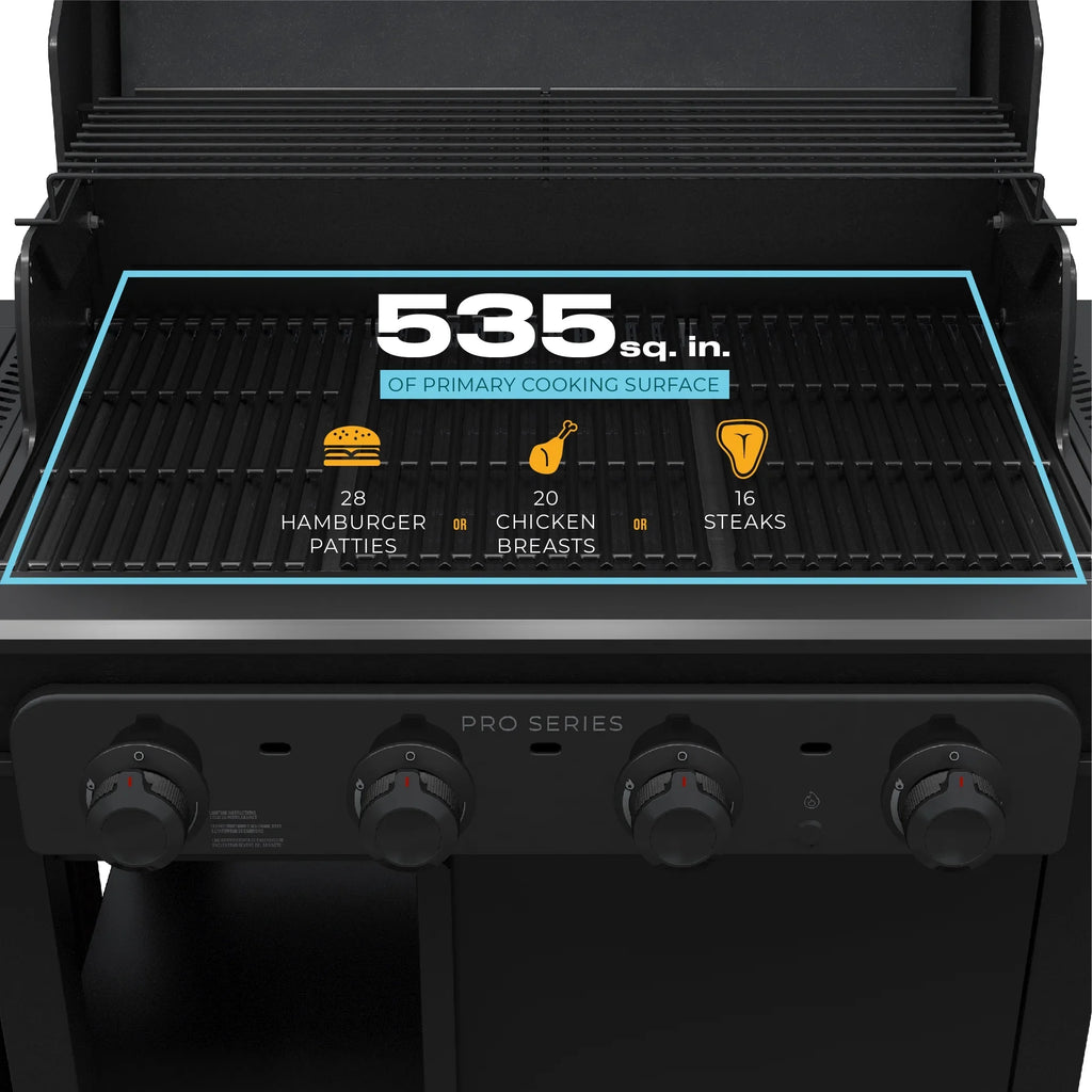 Grill and Gas 4-Burner Side Burner with Pro Char-Broil Series™ Griddle