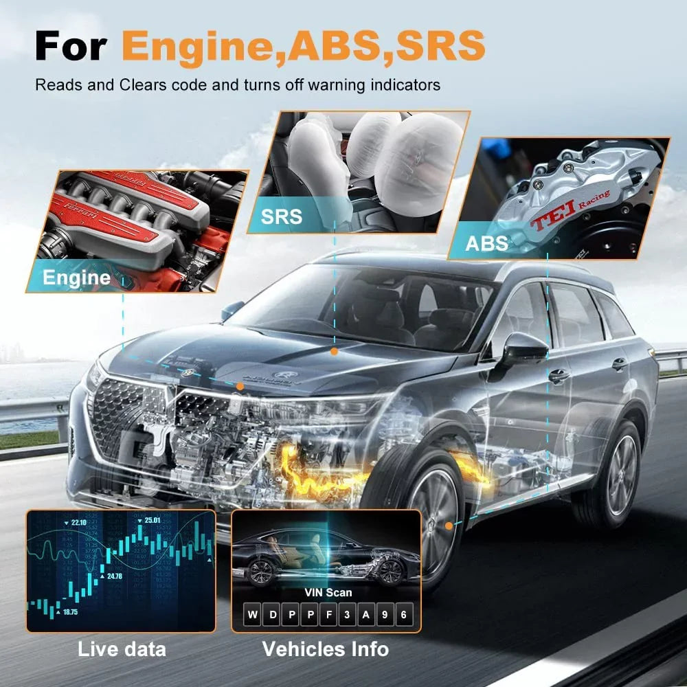 TPS TPMS Scanner EPB NT650 25 SAS OBD2 Airbag Functions DPF Elite ABS with FOXWELL Reader Automotive Engine Special EPS Code