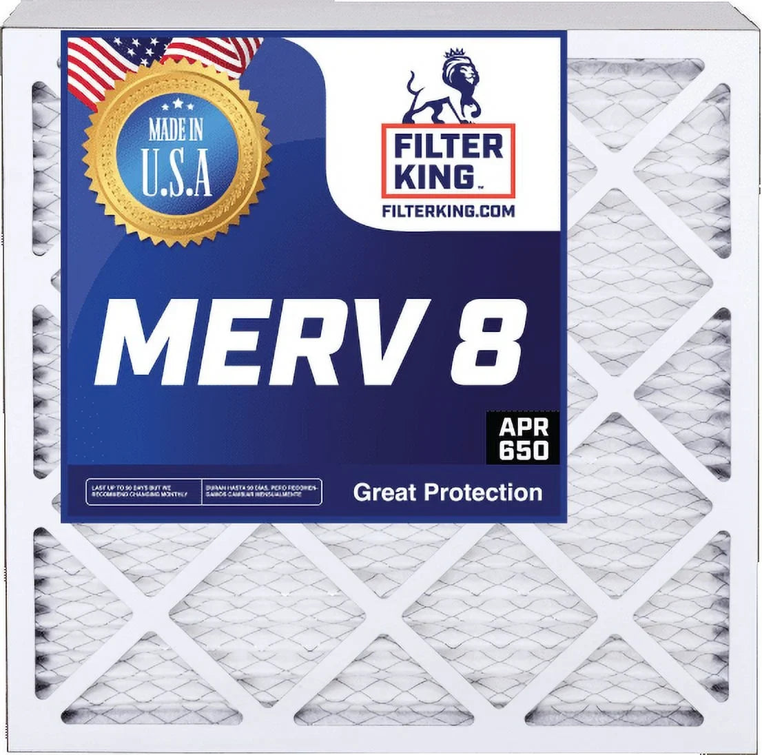 | 19.5 .75" Furnace | IN 12.5 12.5x19.5x1a Pleated King Actual Filters x USA A/C MADE Filter | 8 3-PACK Air MERV HVAC | Filter dimension: x