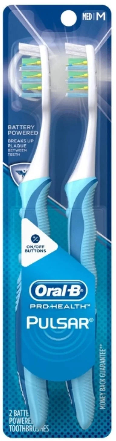 2 of Pack, ea Vary, May Colors Medium (Pack Pulsar 3) Pro-Health Oral-B Toothbrushes, Value