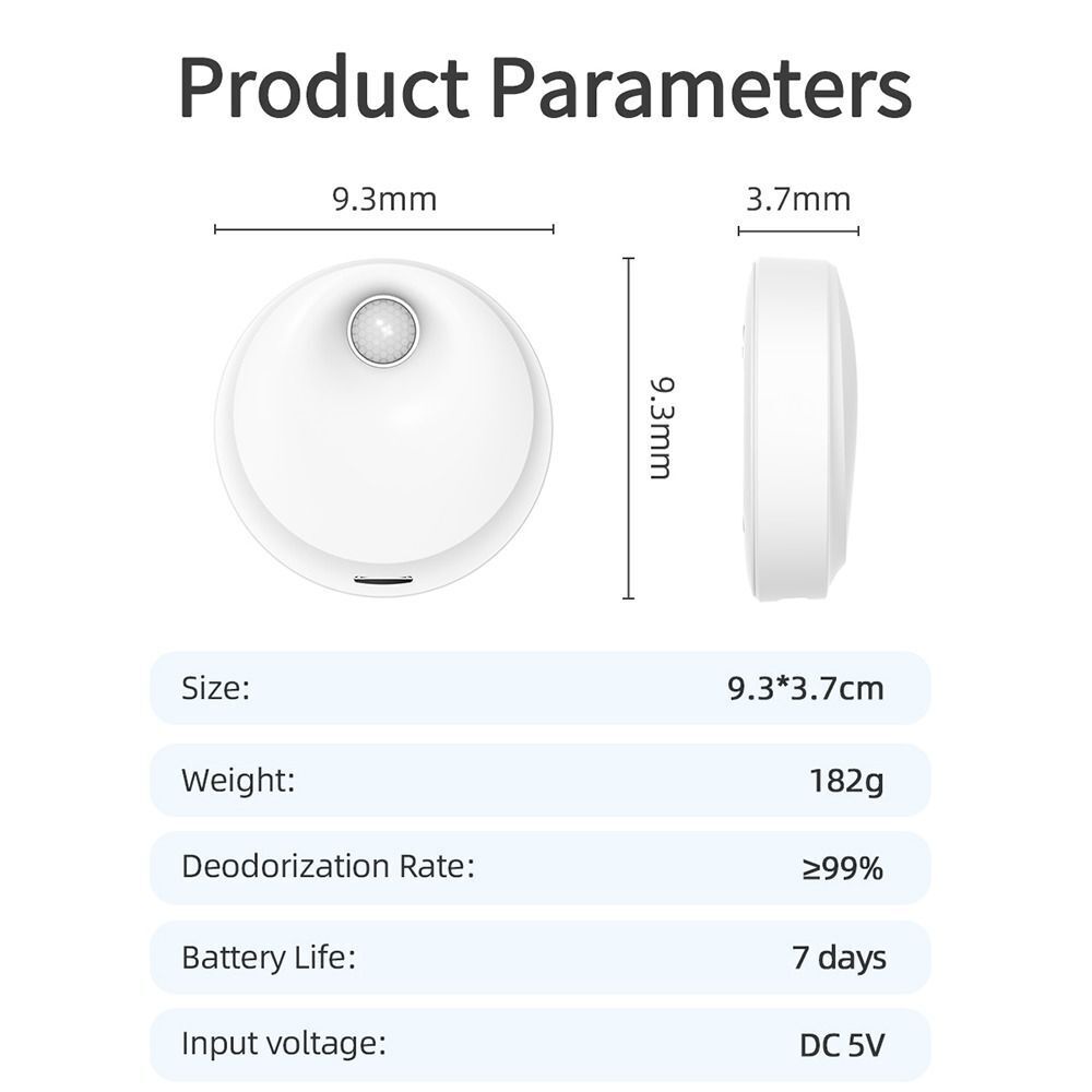 Air Rechargeable Odor Cat Pets Purifier Deodorizer Cleaner Smart Deodorization