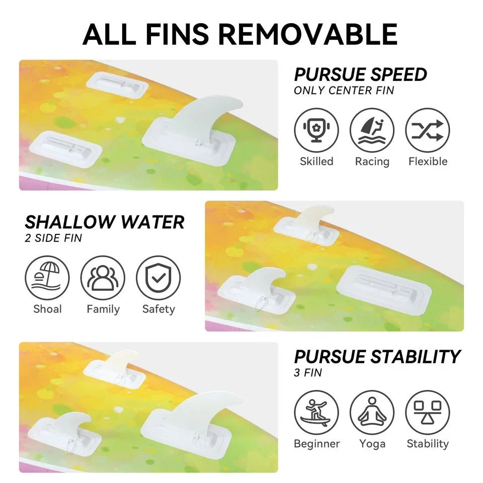 with 11FT FULLWATT Board Up Stand Paddle Inflatable SUP Surfboard Seat Kayak Complete Kit