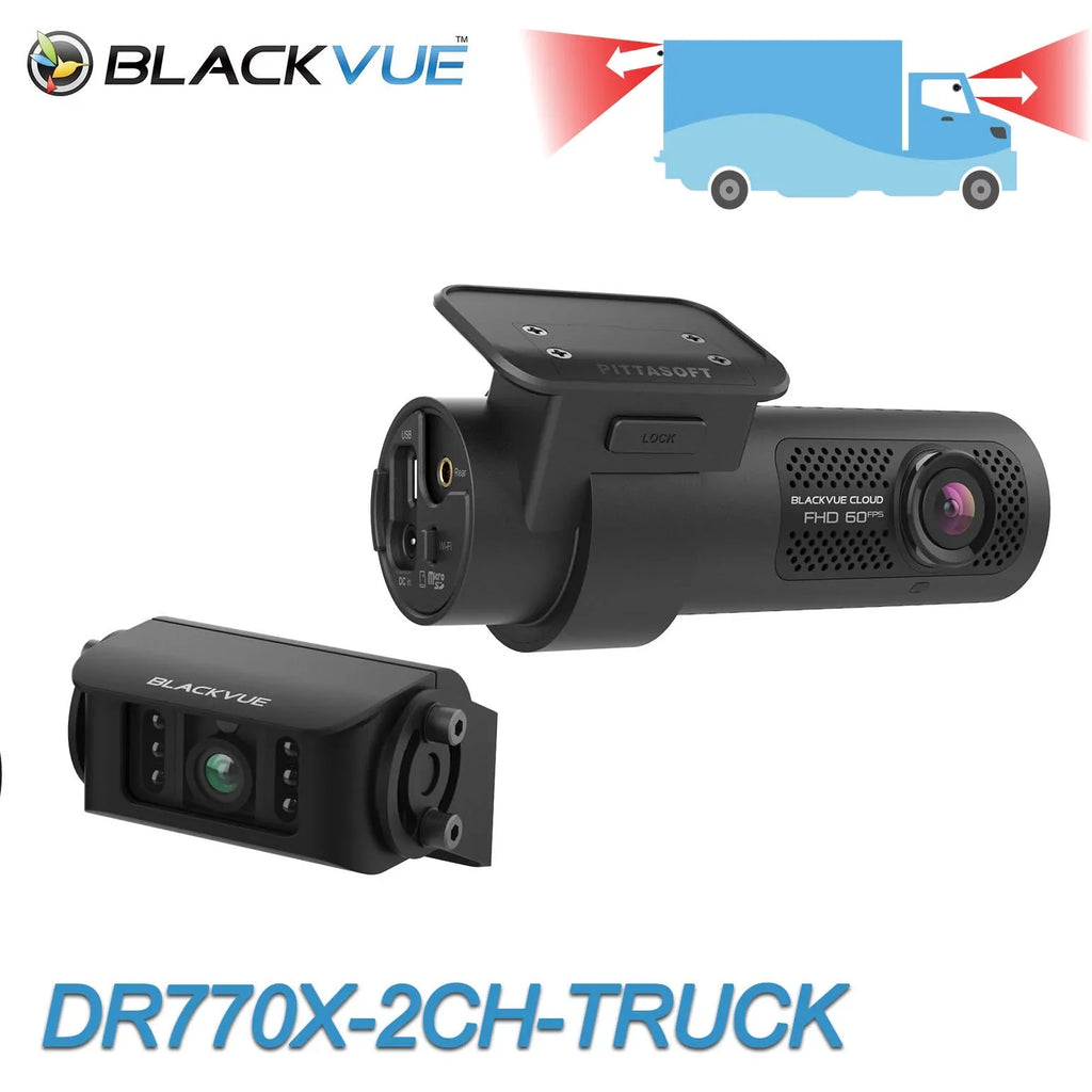 WiFi Exterior Card 256GB Cloud-Ready + 1080p With 60FPS DR770X-2CH-TRUCK GPS & | Front Cam Dash Waterproof BlackVue