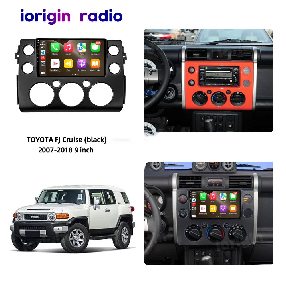 GPS Toyota Radio Fj Navi 9" Android 2+32G For Carplay Stereo 2007-2014 Cruiser Car 12