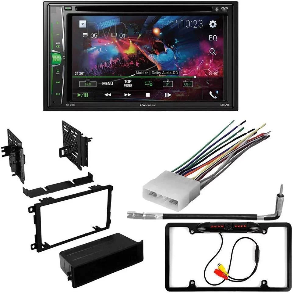 DVD/CD Double Camera/Installation AM/FM WVGA Bundle Swift 6.2" Bluetooth/Backup KIT4996 Media Receiver Kit/in-Dash 1995-2001 with Pioneer DIN for Digital Touchscreen Car Suzuki W/ Stereo