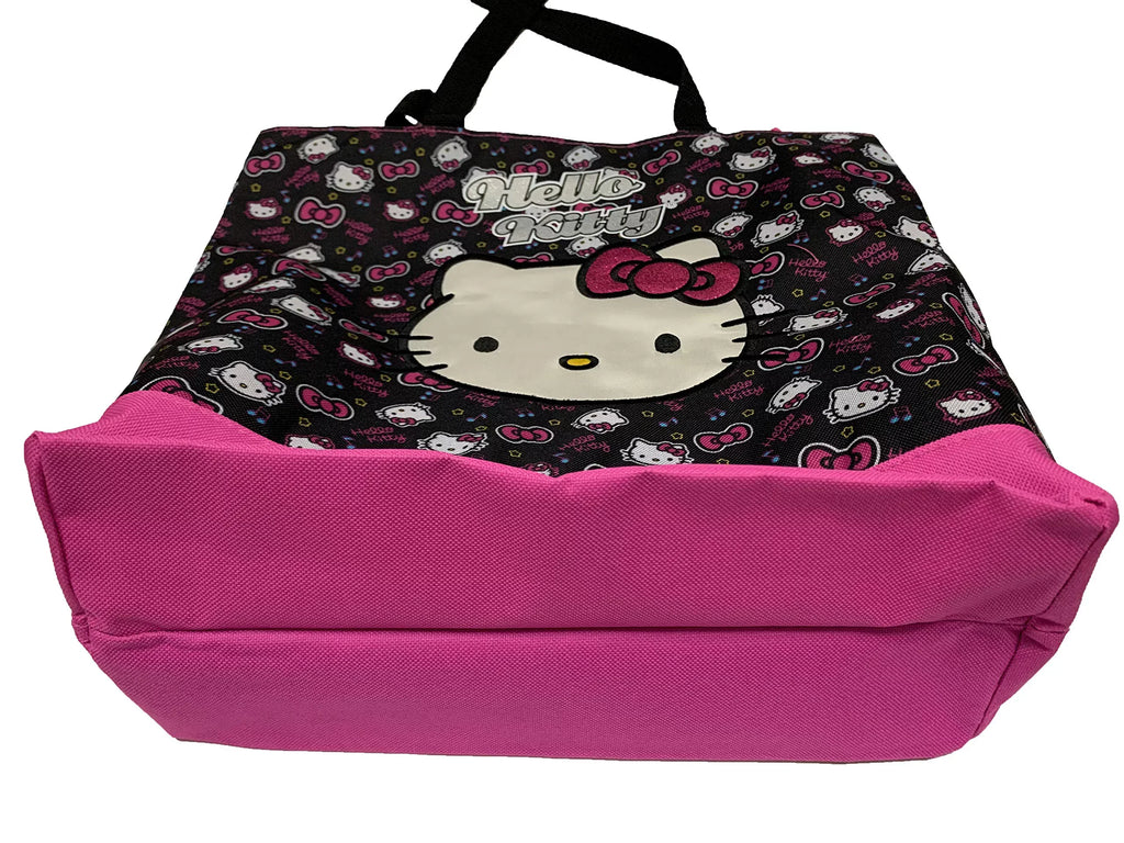 Hello - - Bow Pink Kitty New 821309 Tote Bag Black