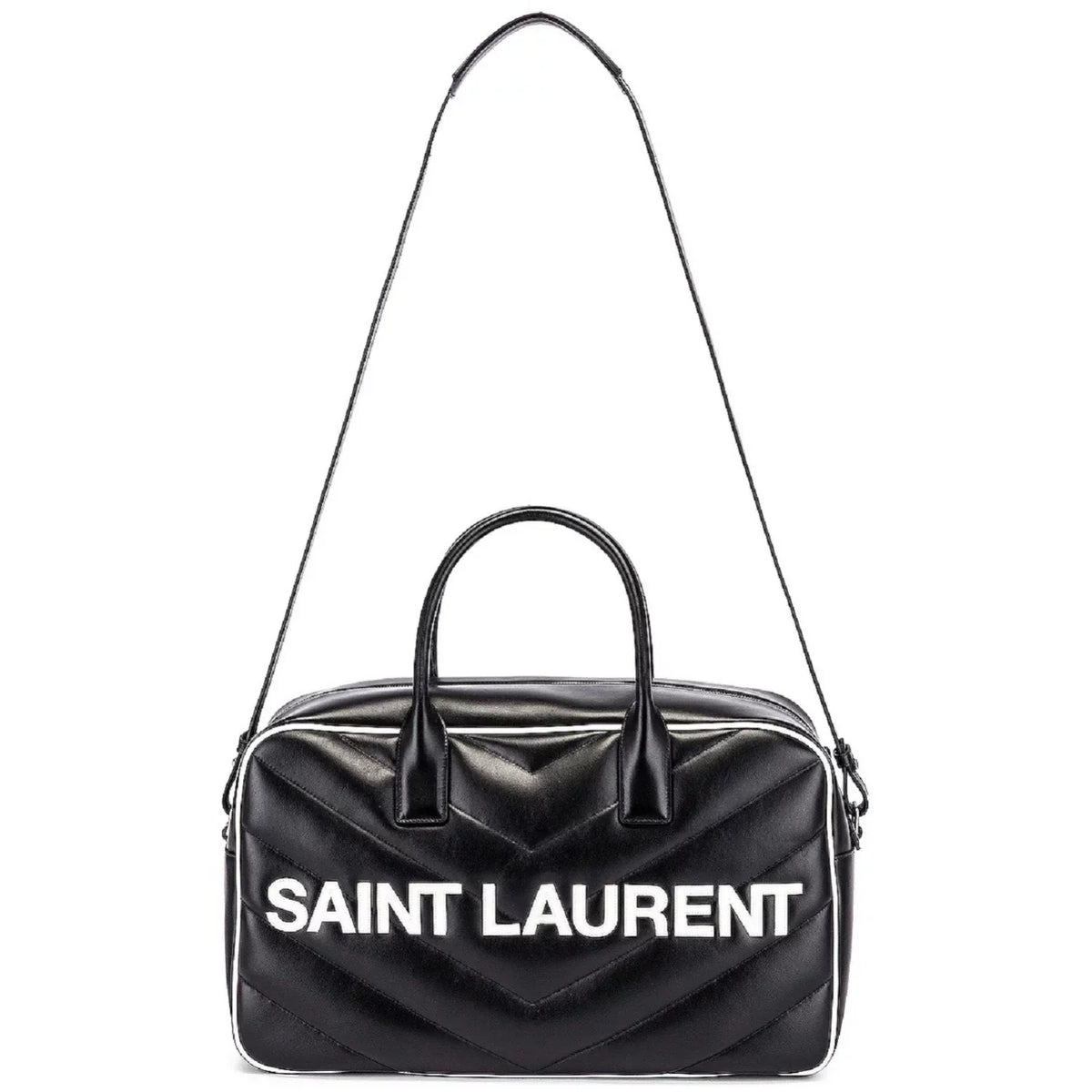Bag 525145 Bowling Laurent Duffel Miles New Leather Logo Saint Black Calf