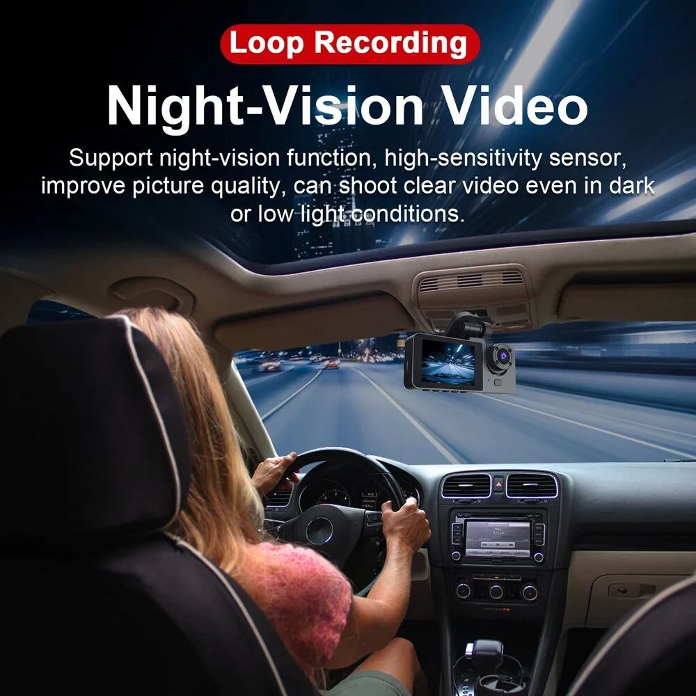 Dash Motion Camera Nebublu DVR QISUO One-Key Lock 2 2 Inside Rear Rear Inside Inch Camera Screen Camera,1080P Motion Dashcam Inch 2 Loop Screen Camera Rear Dash Dash HUIOP Camera One-Key Camera Inch