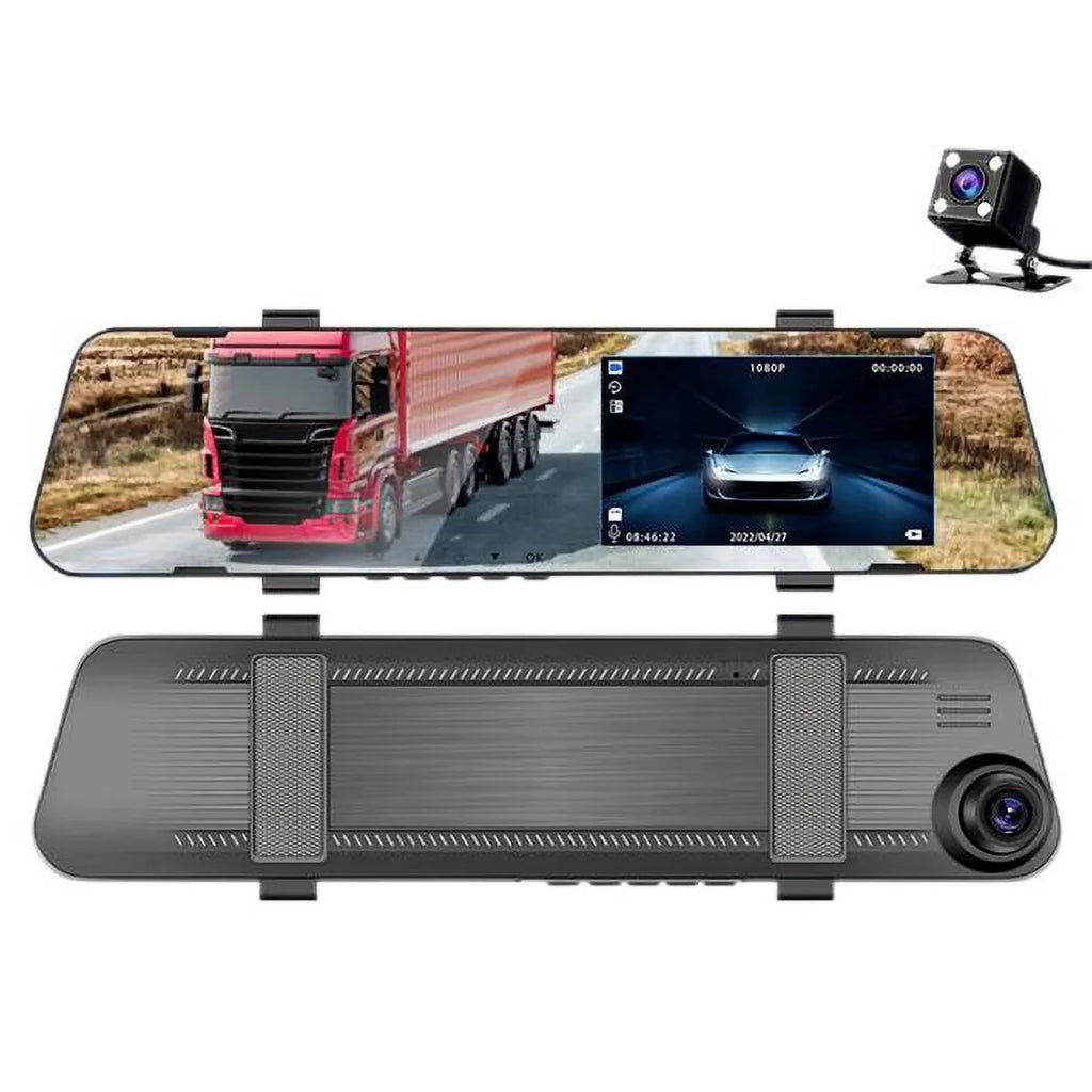 HD Car Front Camera Rearview DVR Video Recorder Dual Cam Dash 1080P Mirror Rear Teledu