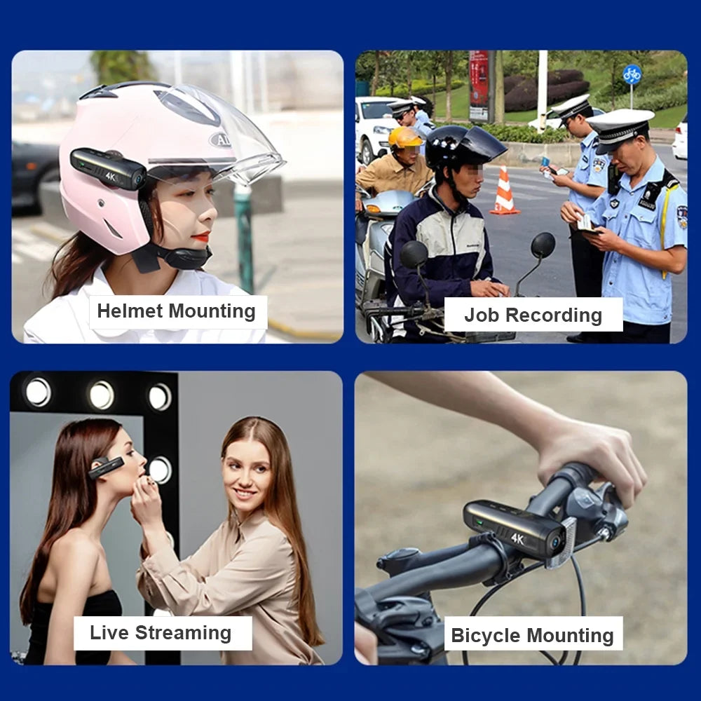 Video Camera Camcorder, Recording Vlog 120°Wide for WiFi Control Camera 4K with Angle Lens, Sport Video APP Radirus-2