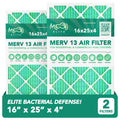 Filter 24.88" 15.88" | Air 16x25x4 IN Furnace Viral 13 Defense x Elite MERV for | Bacterial & & | x (2-PACK) | Applications Replacement Pleated BASED Actual | Air AC Filters Dimensions: MOAJ USA 4.31"