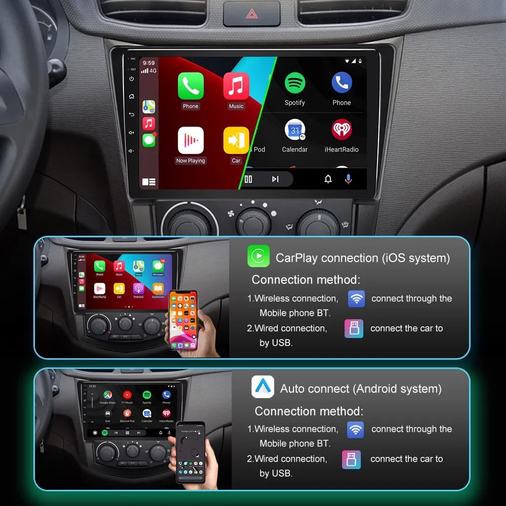 GPS Toyota Radio Fj Navi 9" Android 2+32G For Carplay Stereo 2007-2014 Cruiser Car 12