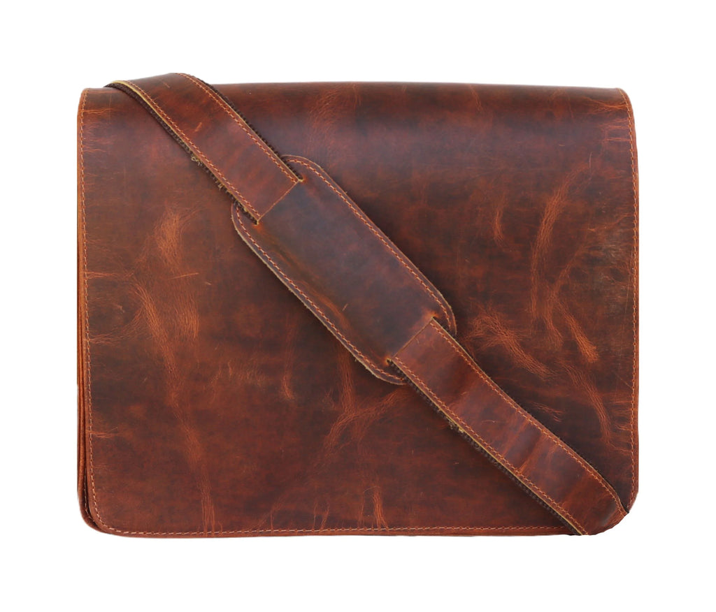 gift iPad MacBook briefcase men shoulder distressed Handmade office bag for Leather satchel bag for bag