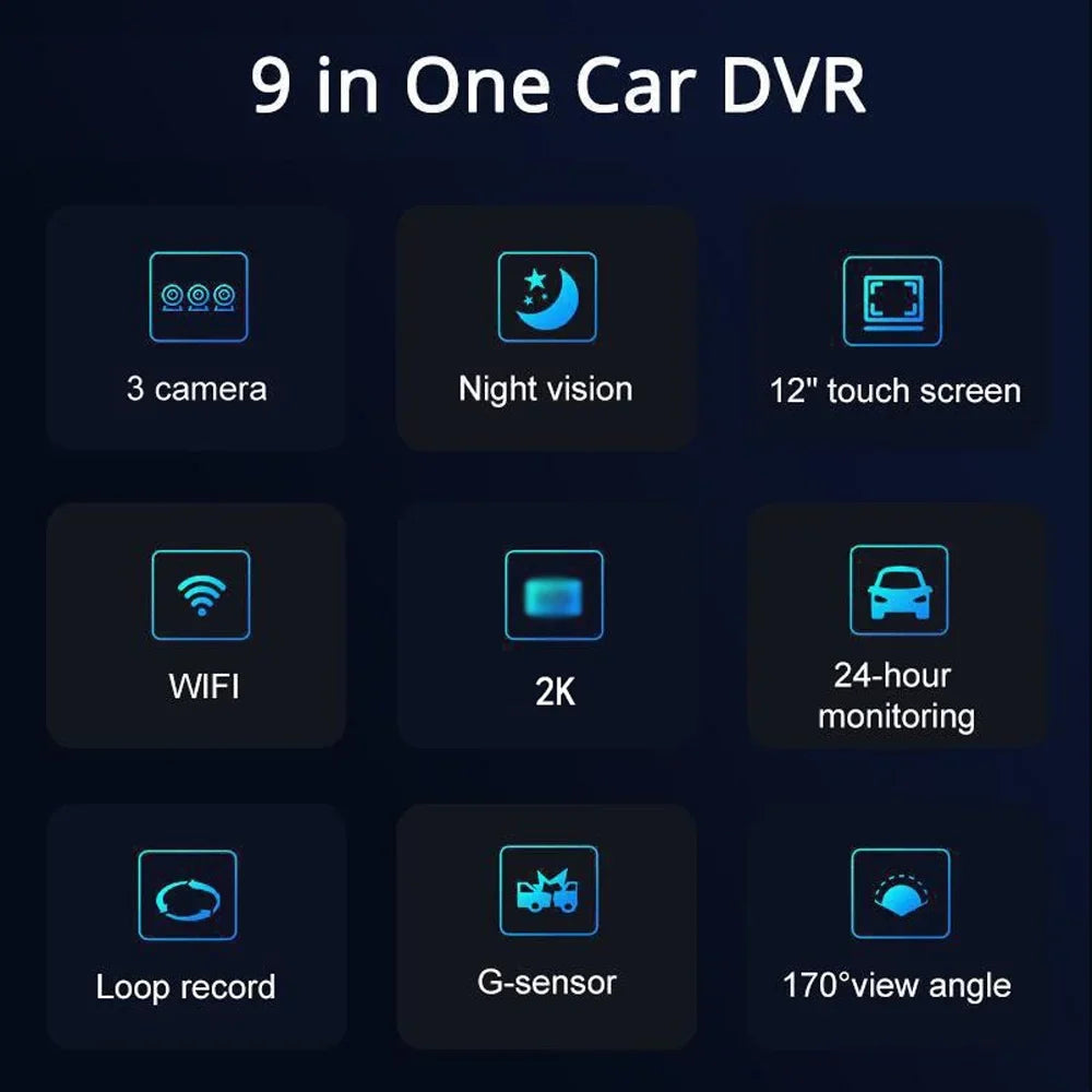 Safety Rearview Car Auto Walmeck Recorder Wide Angle Recorder, Driving Camera, Camcorder, Mirror Dashcam