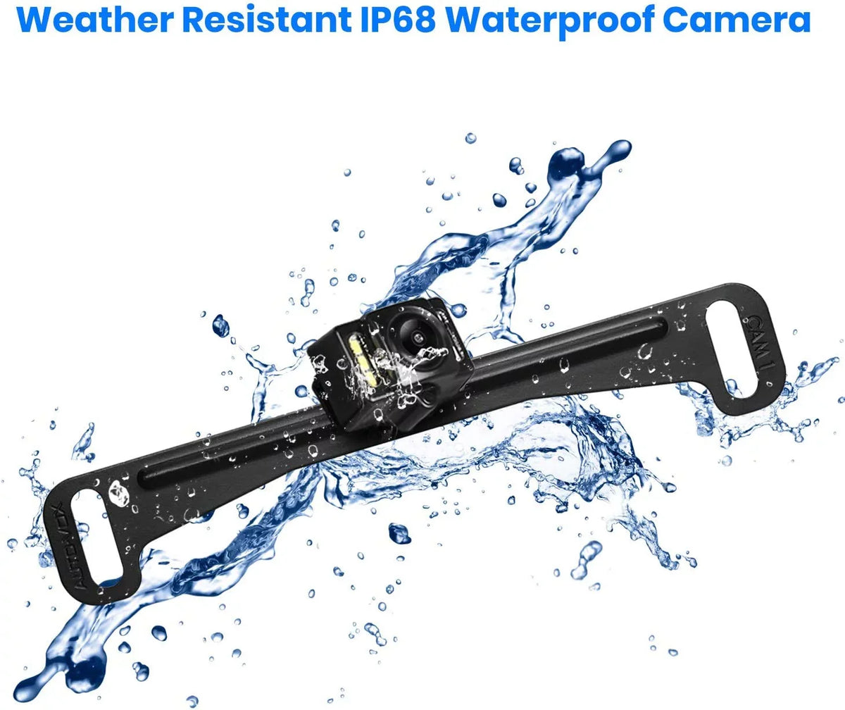 AUTO-VOX Super Backup Car/Trucks, T1400 View OEM Vision with Camera Up Look Camera No Mirror Monitor Night Waterproof Wireless Interference, Rear Back Camera for Upgrade