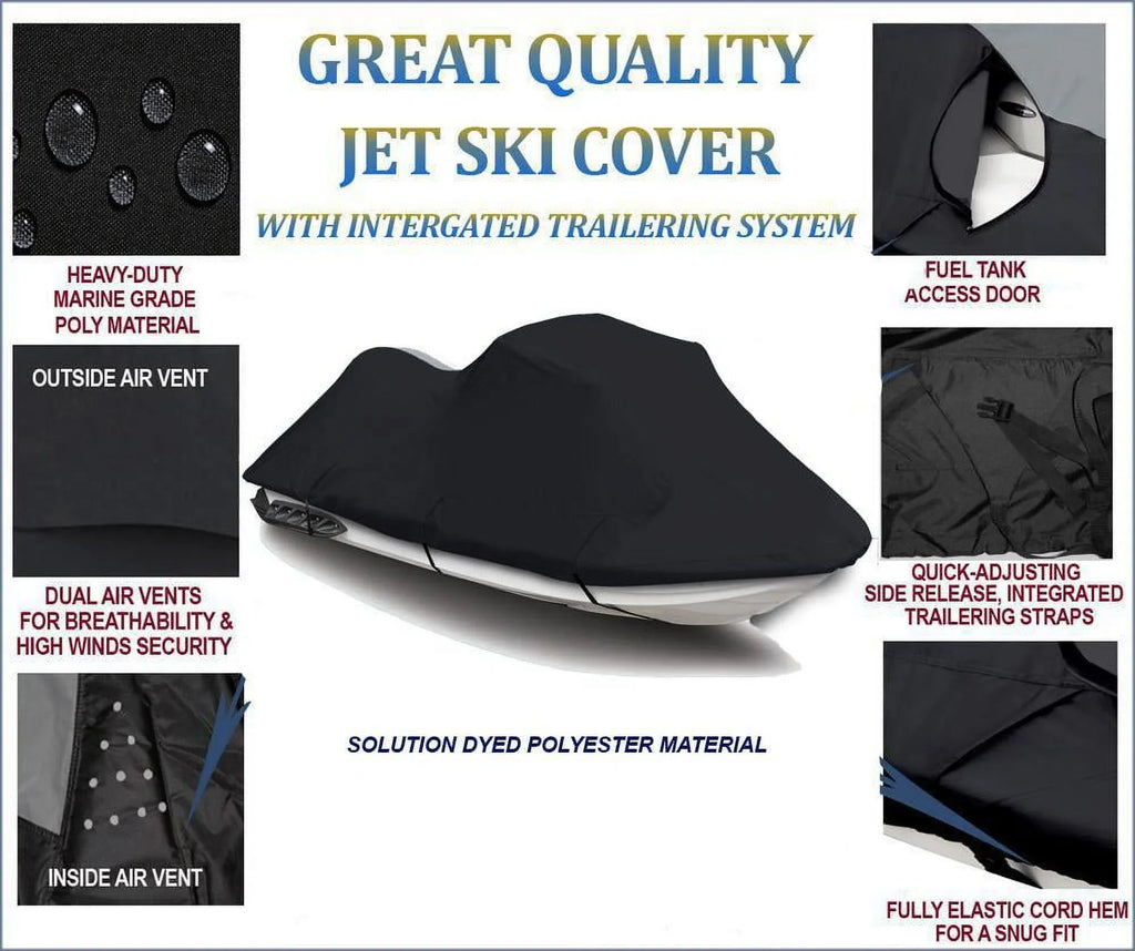 STX Cover DENIER Compatible Cover Ski 600 BLACK 750 JetSki PWC Jet Kawasaki for