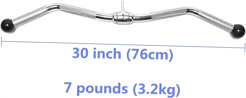 Attachment, Lat Hanger, Accessories Long Pull Pulldown with Bar 30" Down Knurled Curl Cable Gym Machine & Equipment Lat Revolving Tricep Press Grip Lat Bar Attachments, Cable Bar Down Machine