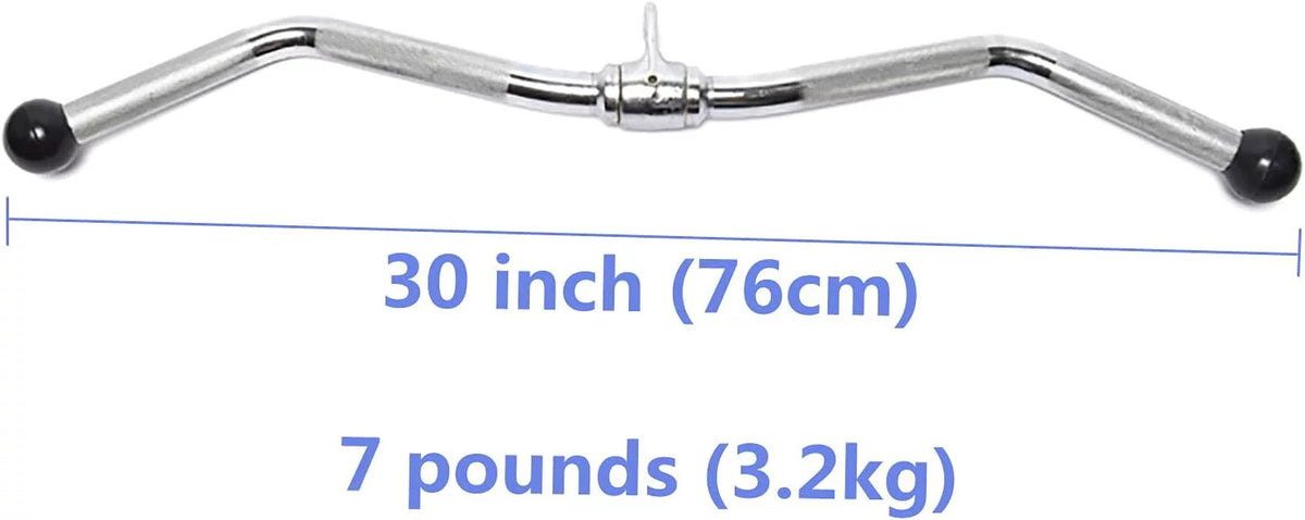Attachment, Lat Hanger, Accessories Long Pull Pulldown with Bar 30" Down Knurled Curl Cable Gym Machine & Equipment Lat Revolving Tricep Press Grip Lat Bar Attachments, Cable Bar Down Machine